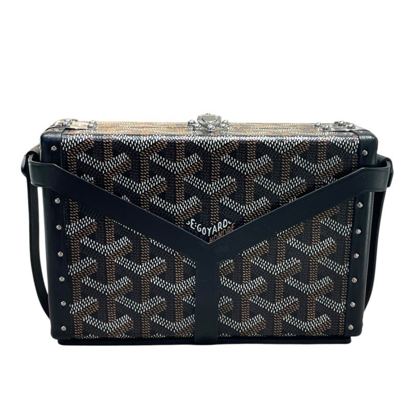 ゴヤール GOYARD ミノディエールトランクバッグ ブラック　SV金具 PVC ユニセックス ショルダーバッグ