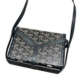 ゴヤール GOYARD ミノディエールトランクバッグ ブラック　SV金具 PVC ユニセックス ショルダーバッグ