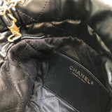 シャネル CHANEL CHANEL22ミニ AS3980 ブラック x ゴールド金具 シャイニーカーフ レディース ショルダーバッグ