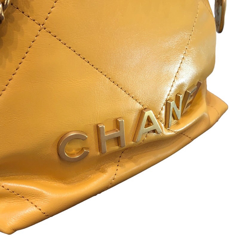 シャネル CHANEL CHANEL22 ミニバッグ AS3980 イエロー ゴールド