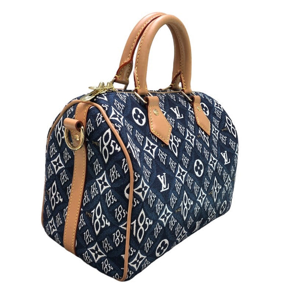 ルイ・ヴィトン LOUIS VUITTON スピーディバンドリエール25 Since1854 M57400 ブルー モノグラム・ジャガード レディース ショルダーバッグ