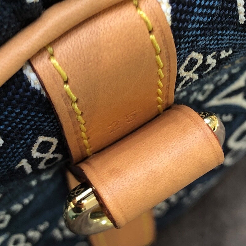 ルイ・ヴィトン LOUIS VUITTON スピーディバンドリエール25 Since1854 M57400 ブルー モノグラム・ジャガード レディース ショルダーバッグ