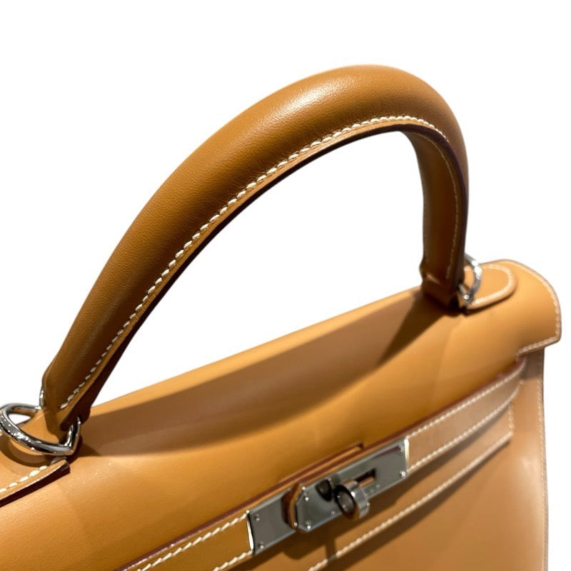 エルメス HERMES ケリー28 □G刻 ナチュラル　SV金具 シャモニー レディース ショルダーバッグ