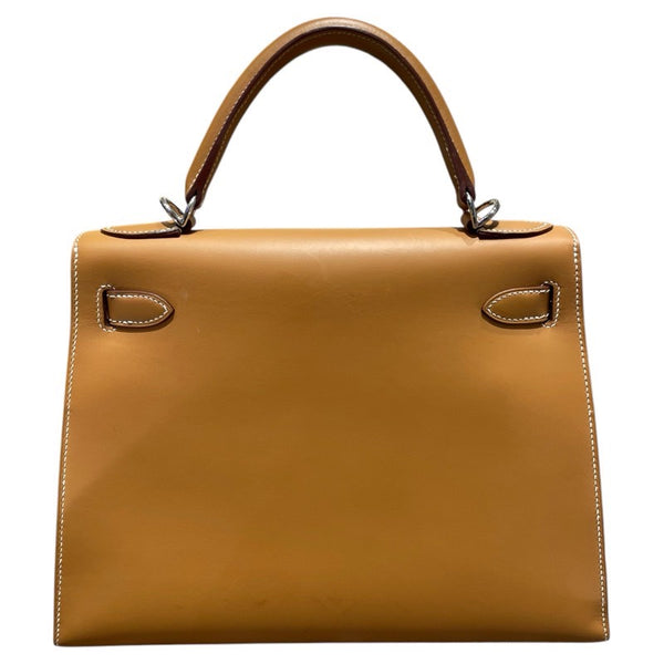 エルメス HERMES ケリー28 □G刻 ナチュラル　SV金具 シャモニー レディース ショルダーバッグ