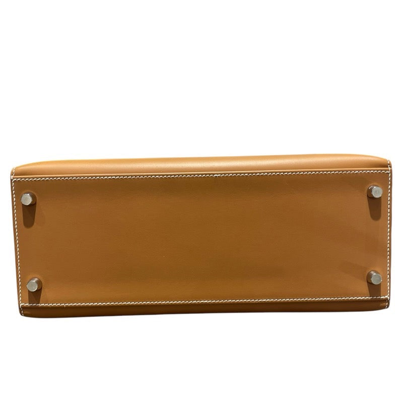 エルメス HERMES ケリー28 □G刻 ナチュラル　SV金具 シャモニー レディース ショルダーバッグ