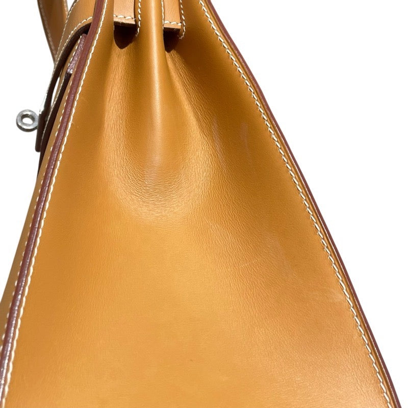 エルメス HERMES ケリー28 □G刻 ナチュラル　SV金具 シャモニー レディース ショルダーバッグ