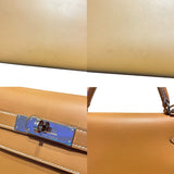 エルメス HERMES ケリー28 □G刻 ナチュラル　SV金具 シャモニー レディース ショルダーバッグ