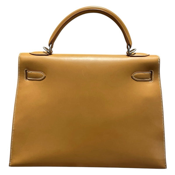 エルメス HERMES ケリー32 □E刻 ナチュラルサブレ　SV金具 バッシュ レディース ショルダーバッグ