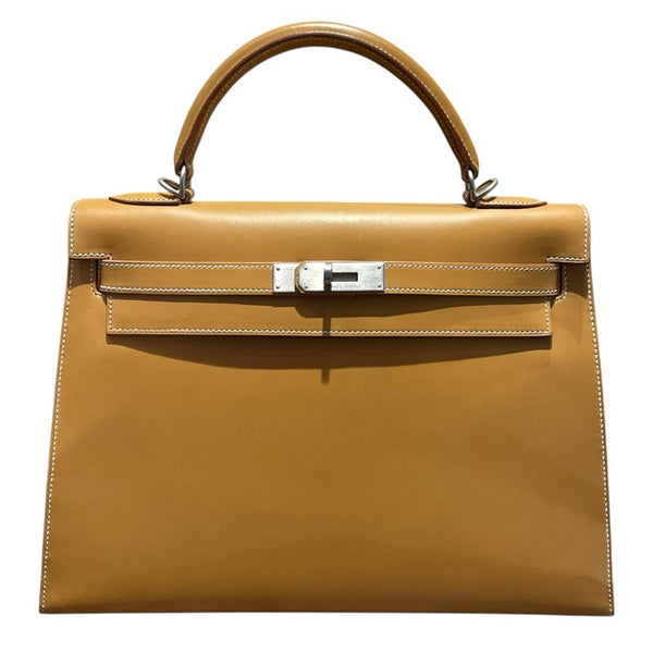エルメス HERMES ケリー32 □E刻 ナチュラルサブレ　SV金具 バッシュ レディース ショルダーバッグ