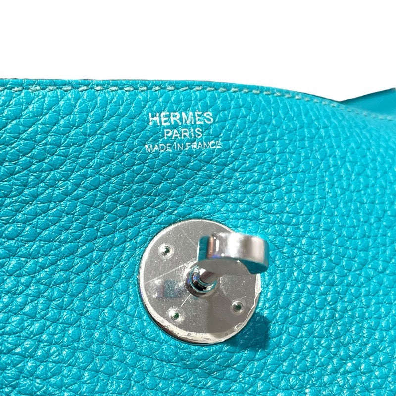 エルメス HERMES リンディ30 X刻 ヴェールヴェローヌ　SV金具 トリヨン レディース ショルダーバッグ