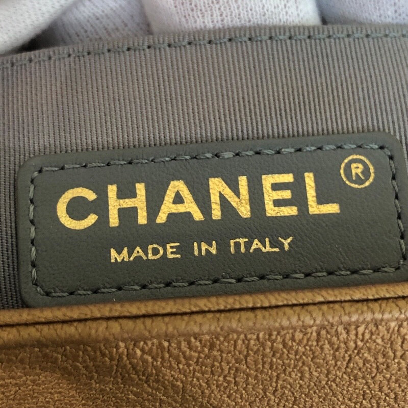 シャネル CHANEL ボーイシャネル20 ドバイ限定 A67085 ブラウンゴールド レザー レディース ショルダーバッグ