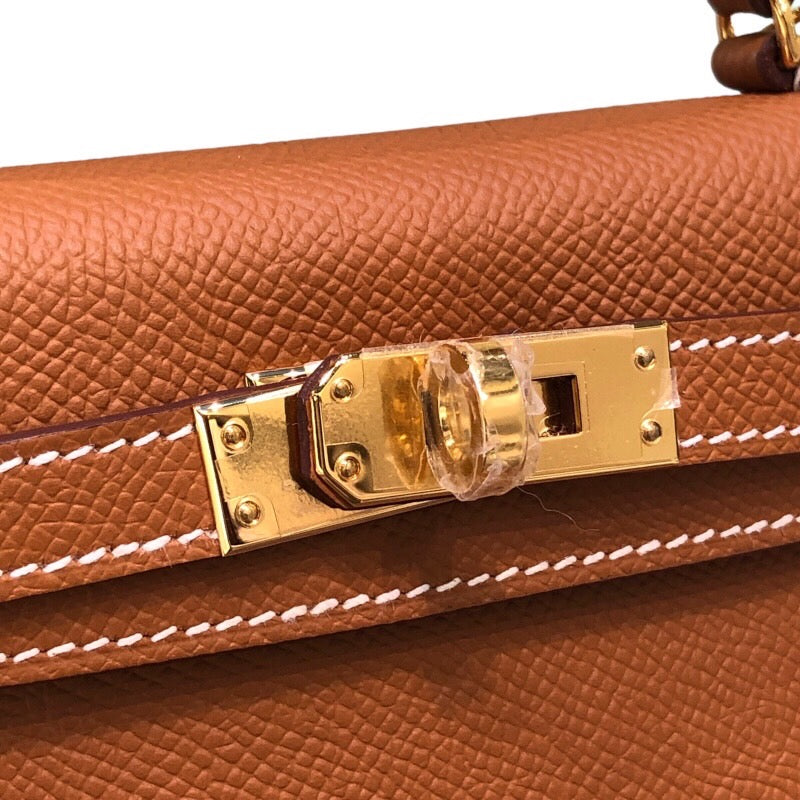 エルメス HERMES ミニケリー2 B刻印 ゴールド x ゴールド金具 エプソン レディース ショルダーバッグ