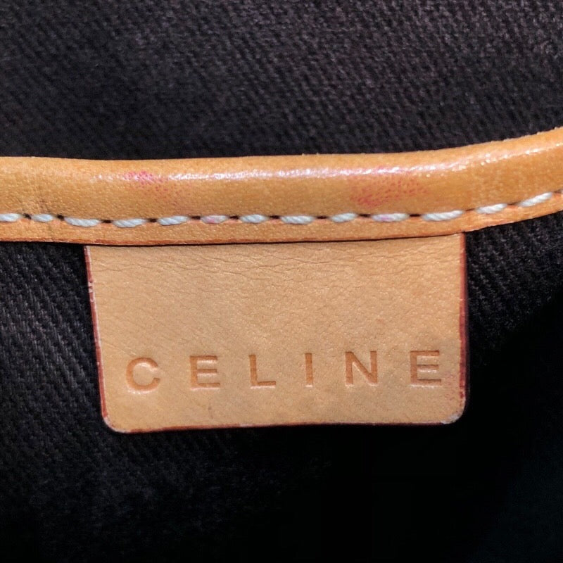 セリーヌ CELINE マカダム ハンドバッグ ブラウン PVC×レザー レディース ハンドバッグ