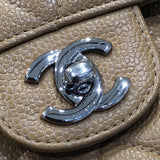 シャネル CHANEL マトラッセ25 A01112　6番台 ベージュ×シルバー金具 キャビアスキン レディース ショルダーバッグ