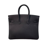 エルメス HERMES バーキン25 G刻印 ブラック シルバー金具 トゴ レディース ハンドバッグ