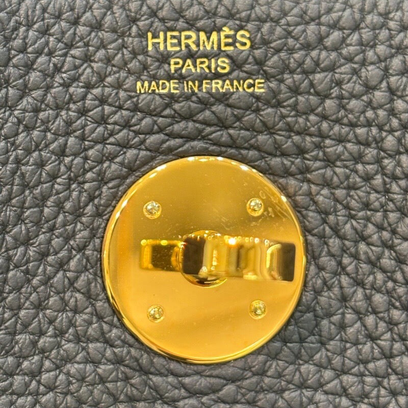 エルメス HERMES リンディ26 D刻印 ブラック×ゴールド金具 トリヨンクレマンス レディース ショルダーバッグ