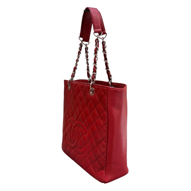 シャネル CHANEL PSTチェーントートバッグ 17番台 レッド