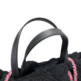 シャネル CHANEL ココネージュマトラッセチェーンショルダー AS0981 ブラック・ピンク ツイード・ムートン レディース ショルダーバッグ