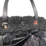 シャネル CHANEL ココネージュマトラッセチェーンショルダー AS0981 ブラック・ピンク ツイード・ムートン レディース ショルダーバッグ