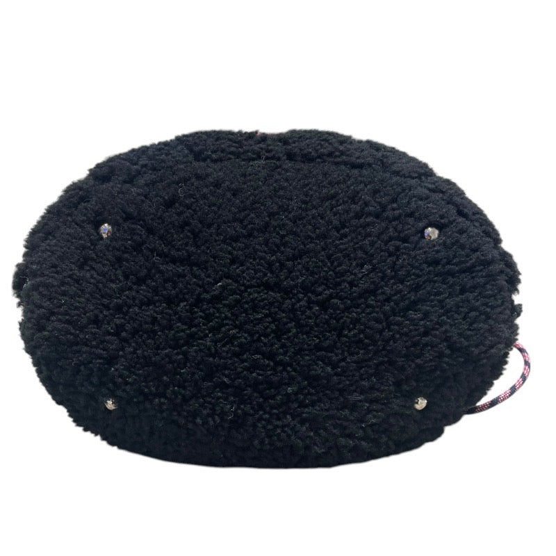 シャネル CHANEL ココネージュマトラッセチェーンショルダー AS0981 ブラック・ピンク ツイード・ムートン レディース ショルダーバッグ