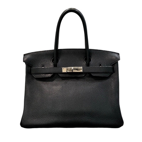 エルメス HERMES バーキン30 □M刻印 ブラック×シルバー金具 トゴ レディース ハンドバッグ