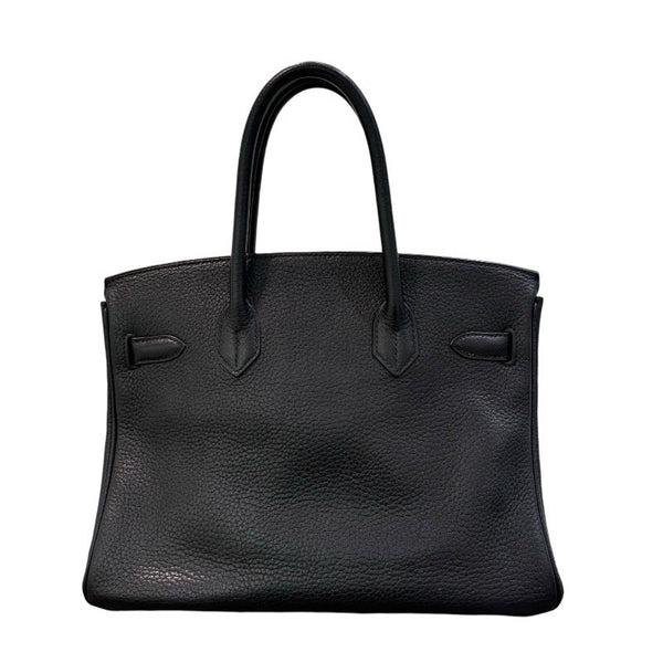 エルメス HERMES バーキン30 □M刻印 ブラック×シルバー金具 トゴ レディース ハンドバッグ