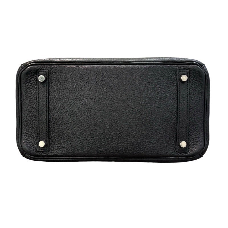 エルメス HERMES バーキン30 □M刻印 ブラック×シルバー金具 トゴ レディース ハンドバッグ