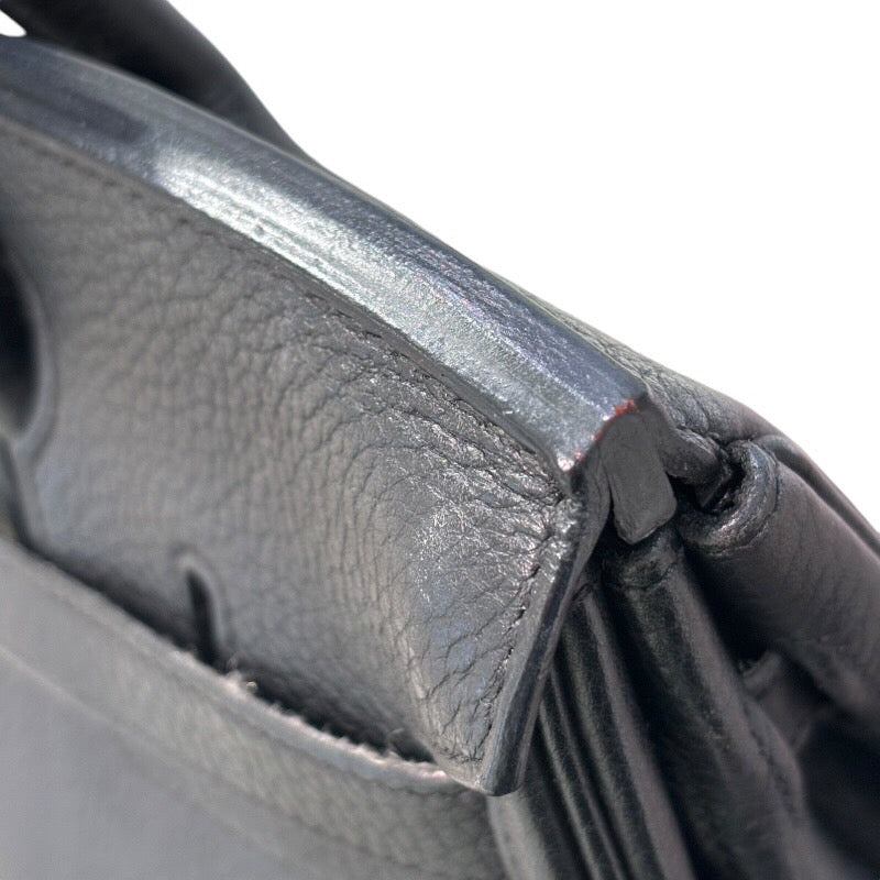 エルメス HERMES バーキン30 □M刻印 ブラック×シルバー金具 トゴ レディース ハンドバッグ