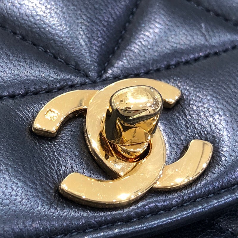 シャネル CHANEL ダイアナ25 A01165 24番台 ブラック×ゴールド金具 ラムスキン レディース ショルダーバッグ