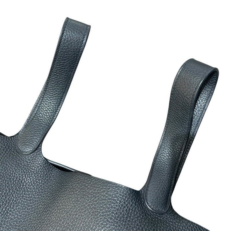 エルメス HERMES ピコタンロックMM C刻 ブラック　SV金具 トリヨン レディース ハンドバッグ