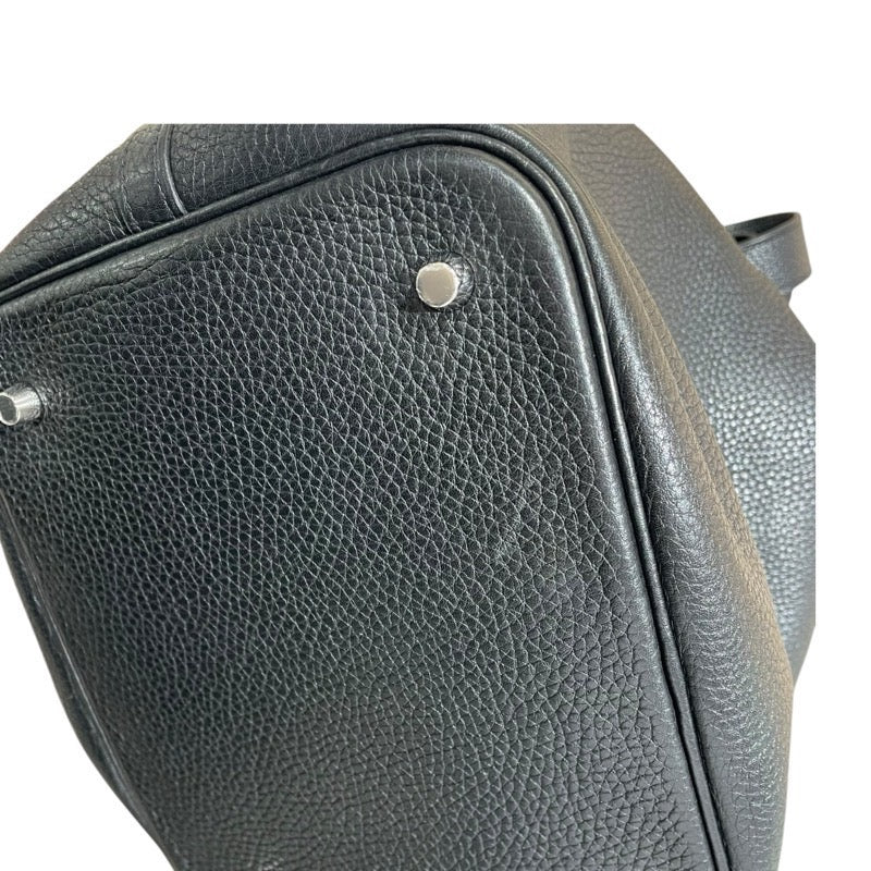 エルメス HERMES ピコタンロックMM C刻 ブラック　SV金具 トリヨン レディース ハンドバッグ