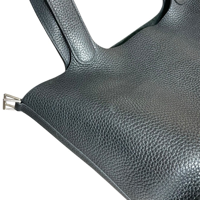 エルメス HERMES ピコタンロックMM C刻 ブラック　SV金具 トリヨン レディース ハンドバッグ