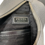 プラダ PRADA ショルダーバッグ グレー　SV金具 レザー メンズ ボディバッグ