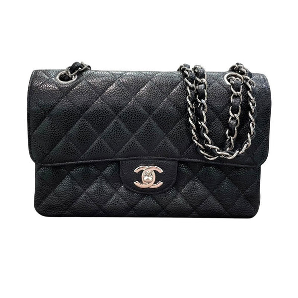 シャネル CHANEL マトラッセ23 A01113 16番台 ブラック×シルバー金具 キャビアスキン レディース ショルダーバッグ