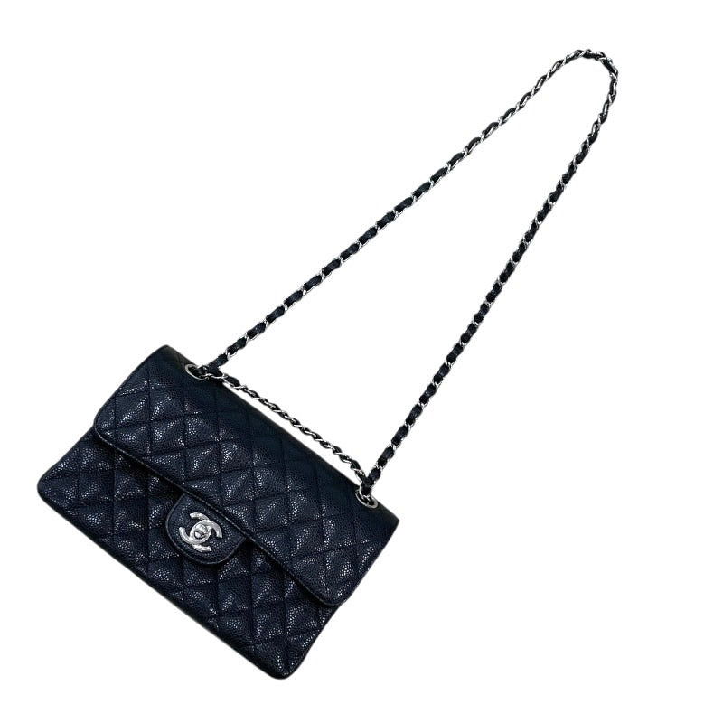 シャネル CHANEL マトラッセ23 A01113 16番台 ブラック×シルバー金具 キャビアスキン レディース ショルダーバッグ