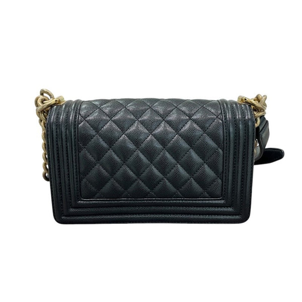 シャネル CHANEL ボーイシャネル20 A67085 ランダムシリアル ブラック×ゴールド金具 キャビアスキン レディース ショルダーバッグ