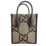 グッチ GUCCI ジャンボGGミニトートバッグ 699406 ブラウン　GD金具 GGキャンパス ユニセックス ショルダーバッグ