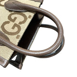 グッチ GUCCI ジャンボGGミニトートバッグ 699406 ブラウン　GD金具 GGキャンパス ユニセックス ショルダーバッグ