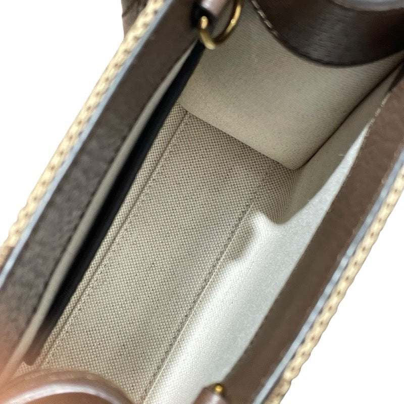 グッチ GUCCI ジャンボGGミニトートバッグ 699406 ブラウン　GD金具 GGキャンパス ユニセックス ショルダーバッグ