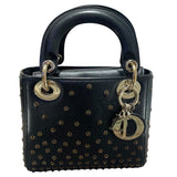 クリスチャン・ディオール Christian Dior レディーディオールミニ ブラック　GD金具 カーフ/ビーズ レディース ショルダーバッグ