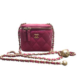 シャネル CHANEL スモールバニティバッグ AP1447 ピンク　GD金具 ラムスキン レディース ショルダーバッグ