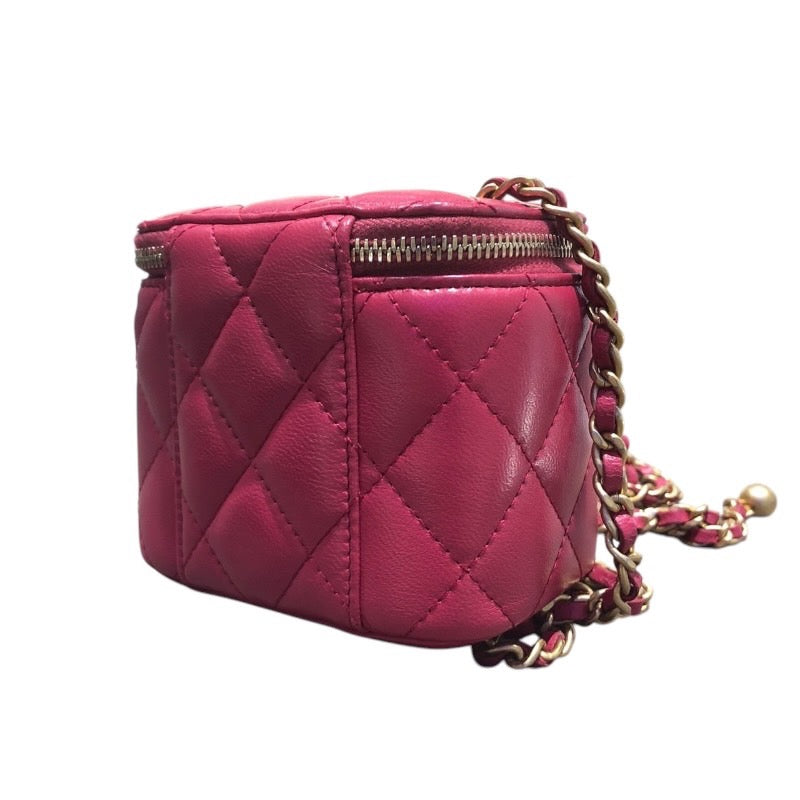 シャネル CHANEL スモールバニティバッグ AP1447 ピンク　GD金具 ラムスキン レディース ショルダーバッグ