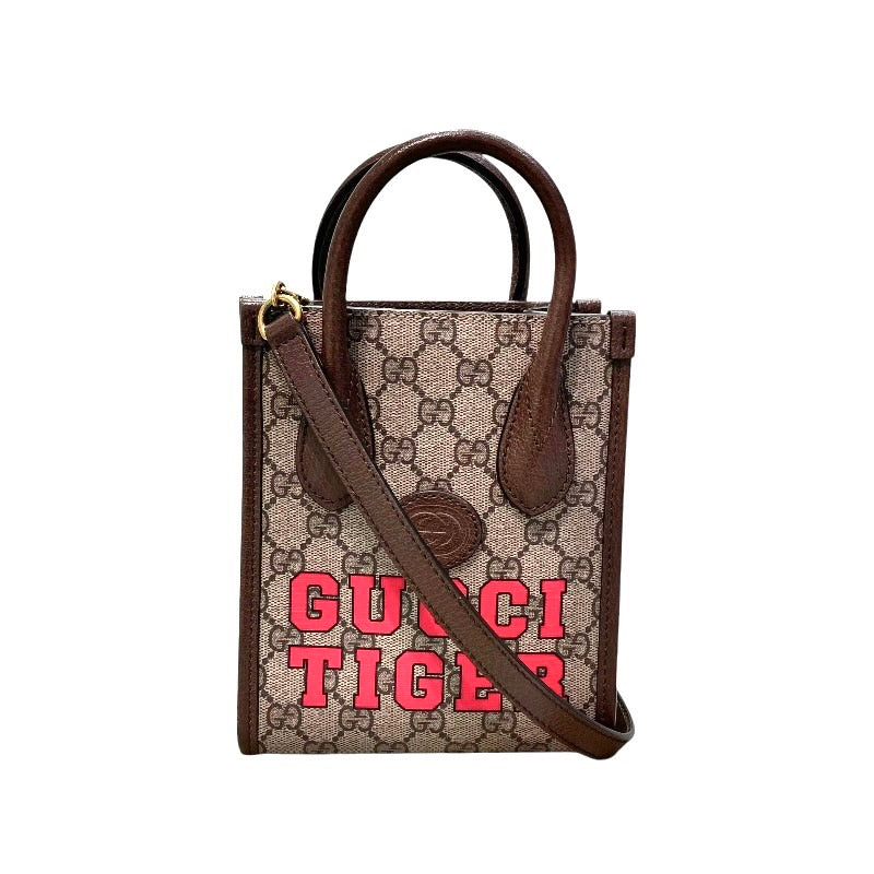 グッチ GUCCI インターロッキングG ミニトート GUCCI TIGER 671623 GGスプリーム ユニセックス ハンドバッグ
