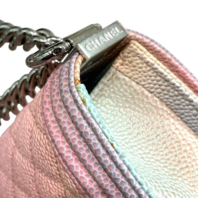 シャネル CHANEL ボーイシャネルミニ15 25番台 A97364 キャビアスキン レディース ショルダーバッグ