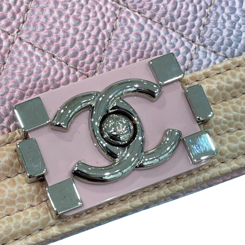 シャネル CHANEL ボーイシャネルミニ15 25番台 A97364 キャビアスキン レディース ショルダーバッグ