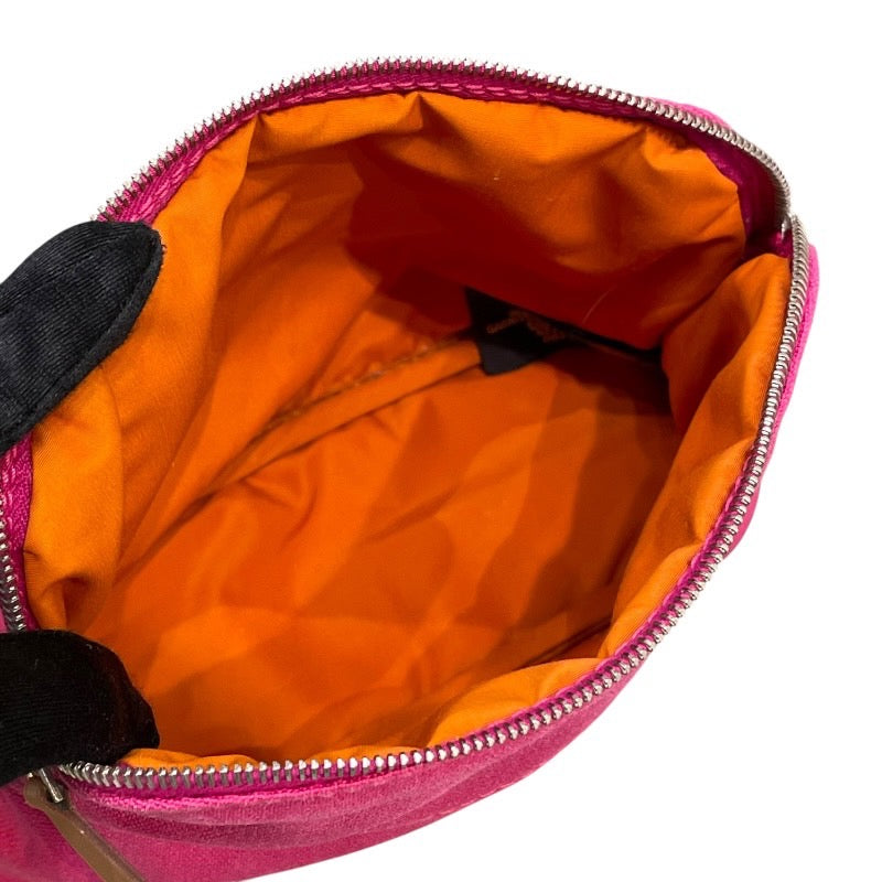 エルメス HERMES ボリードポーチPM ピンク×SV金具 トワル レディース ポーチ