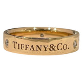 ティファニー TIFFANY＆CO フラットバンド3Pダイヤリング #49 750PG ジュエリー