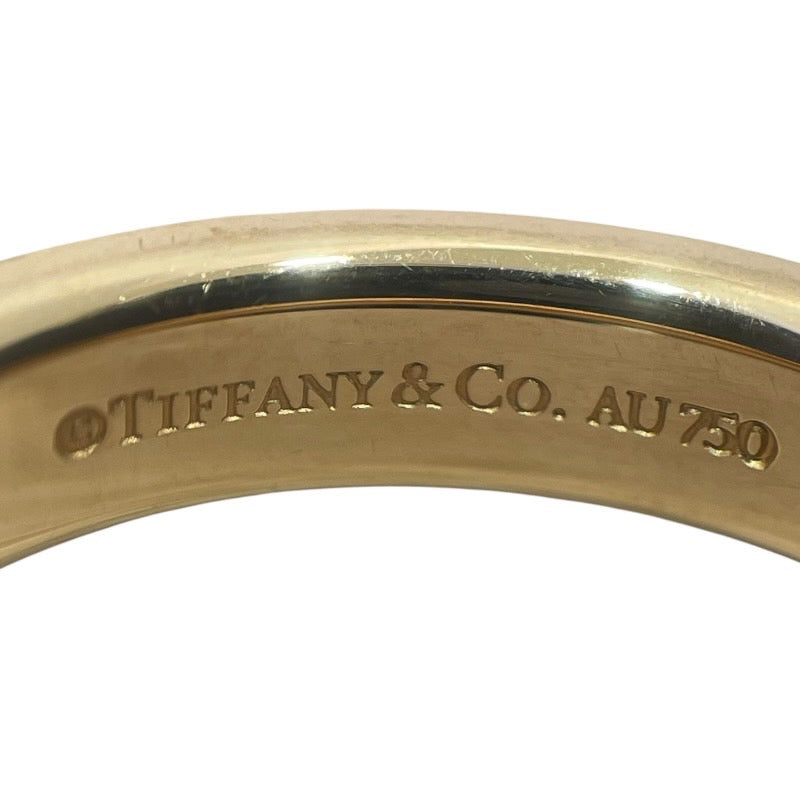 ティファニー TIFFANY＆CO フラットバンド3Pダイヤリング #49 750PG ジュエリー