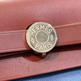 エルメス HERMES エールバッグジップPM X刻印 アガット×ルージュアッシュ×シルバー金具 トワル レディース ショルダーバッグ