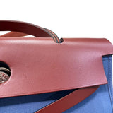 エルメス HERMES エールバッグジップPM X刻印 アガット×ルージュアッシュ×シルバー金具 トワル レディース ショルダーバッグ